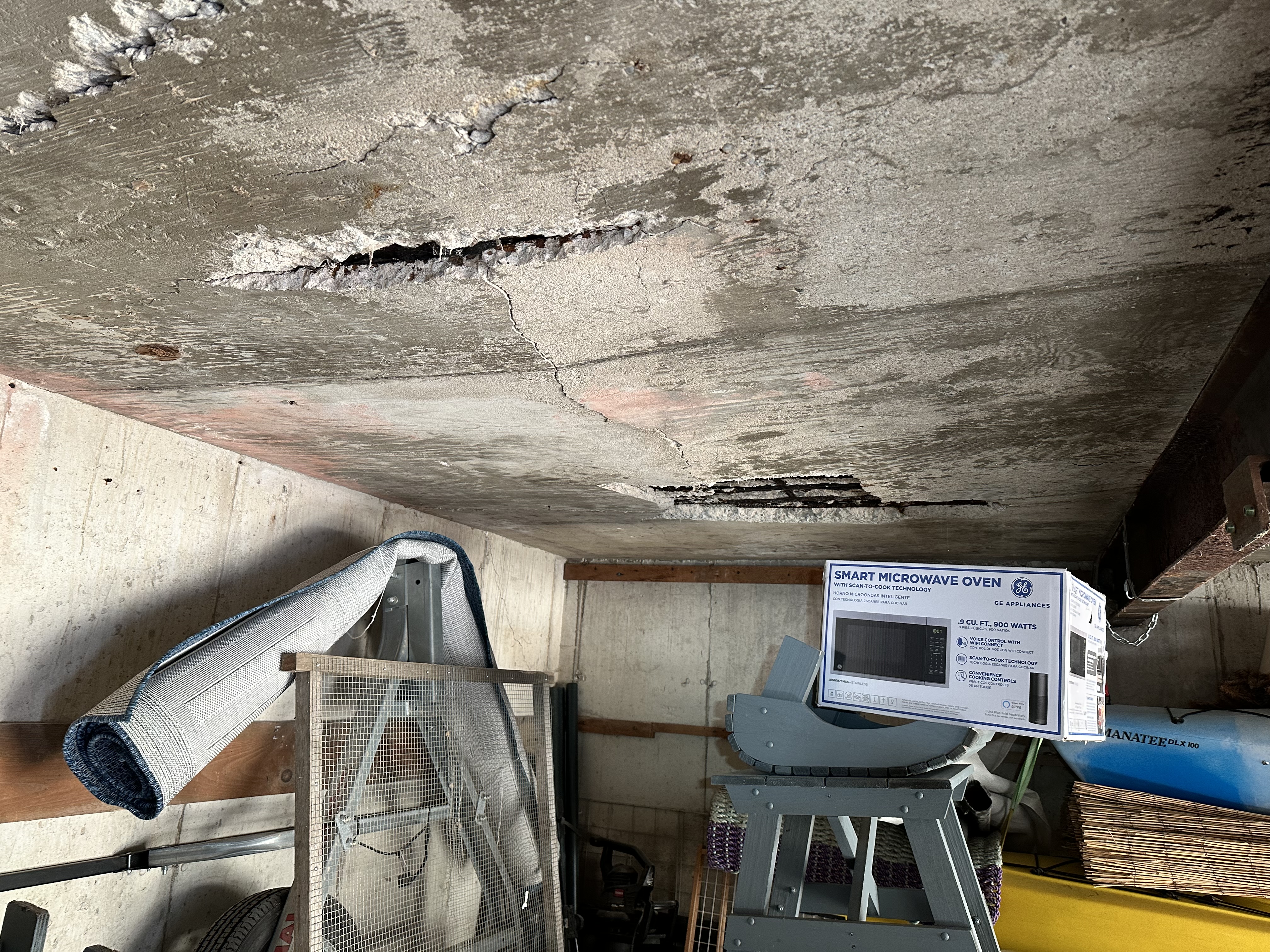 Upper floor from lower garage