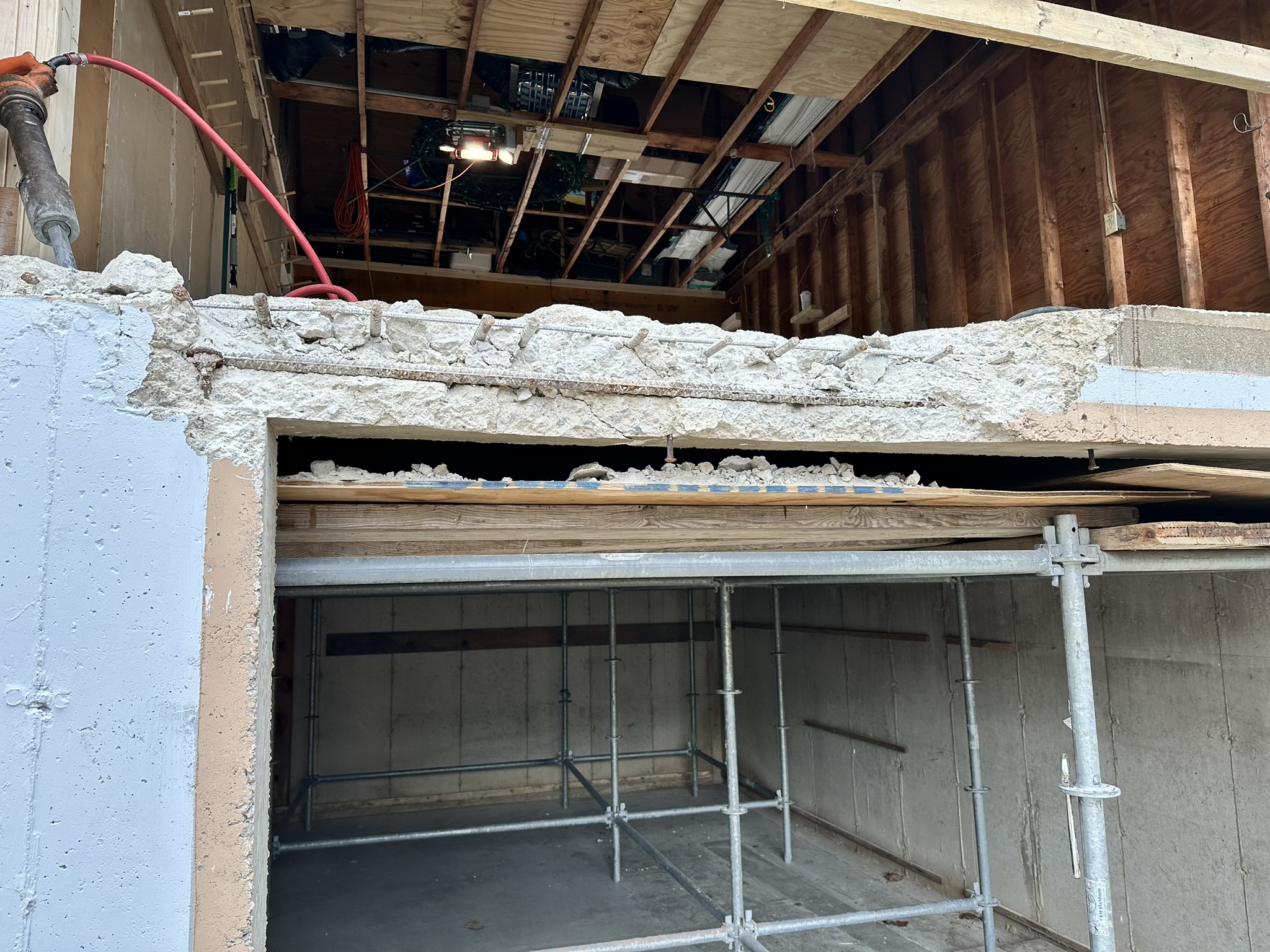 Lower level garage