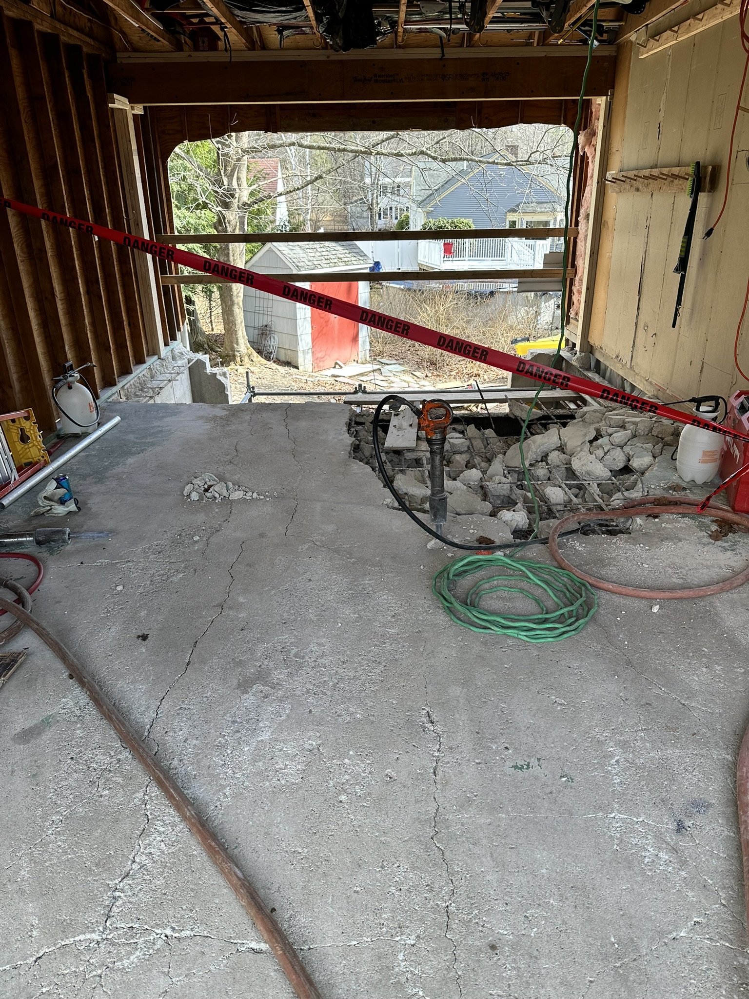 Lower level garage