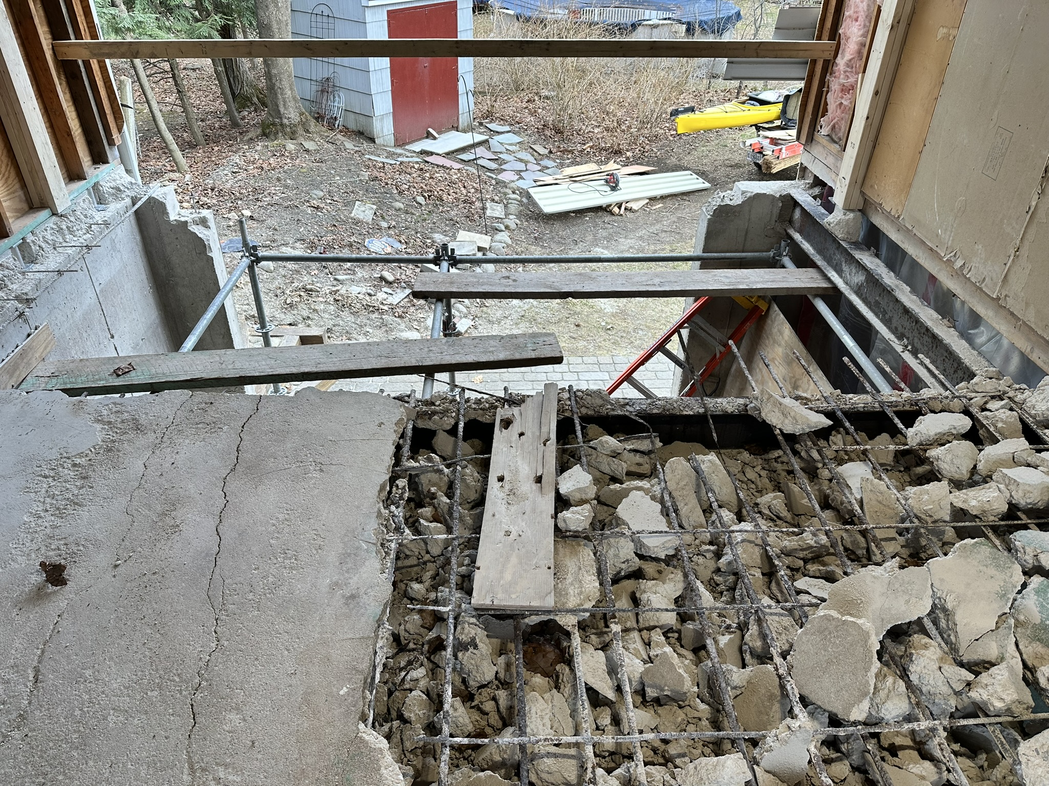 Lower level garage