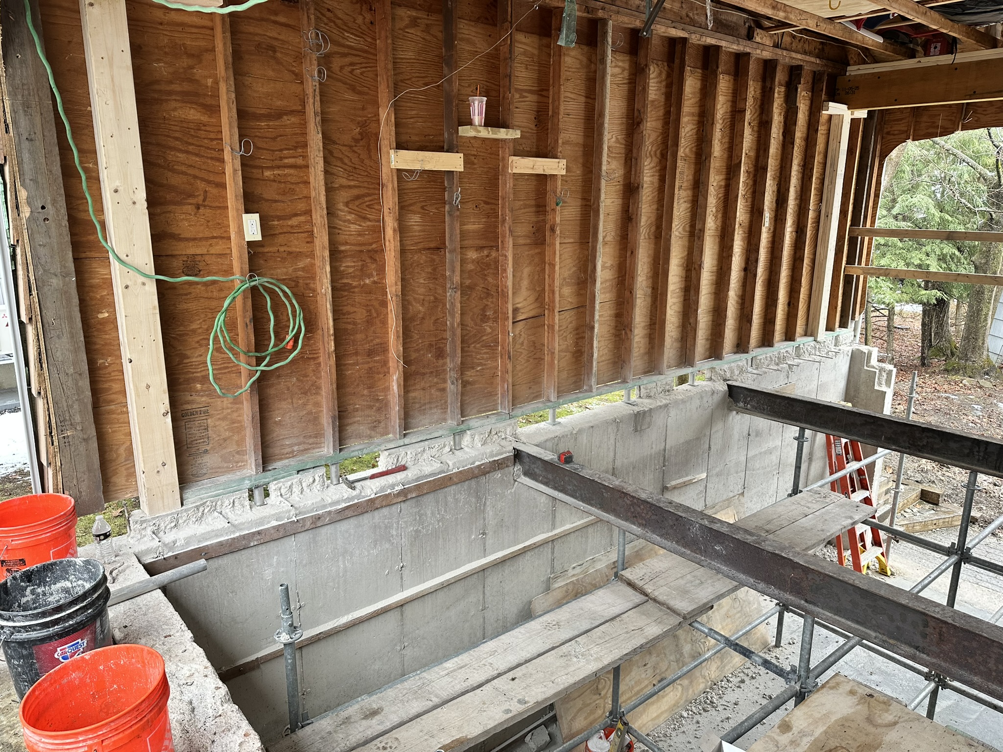 Lower level garage