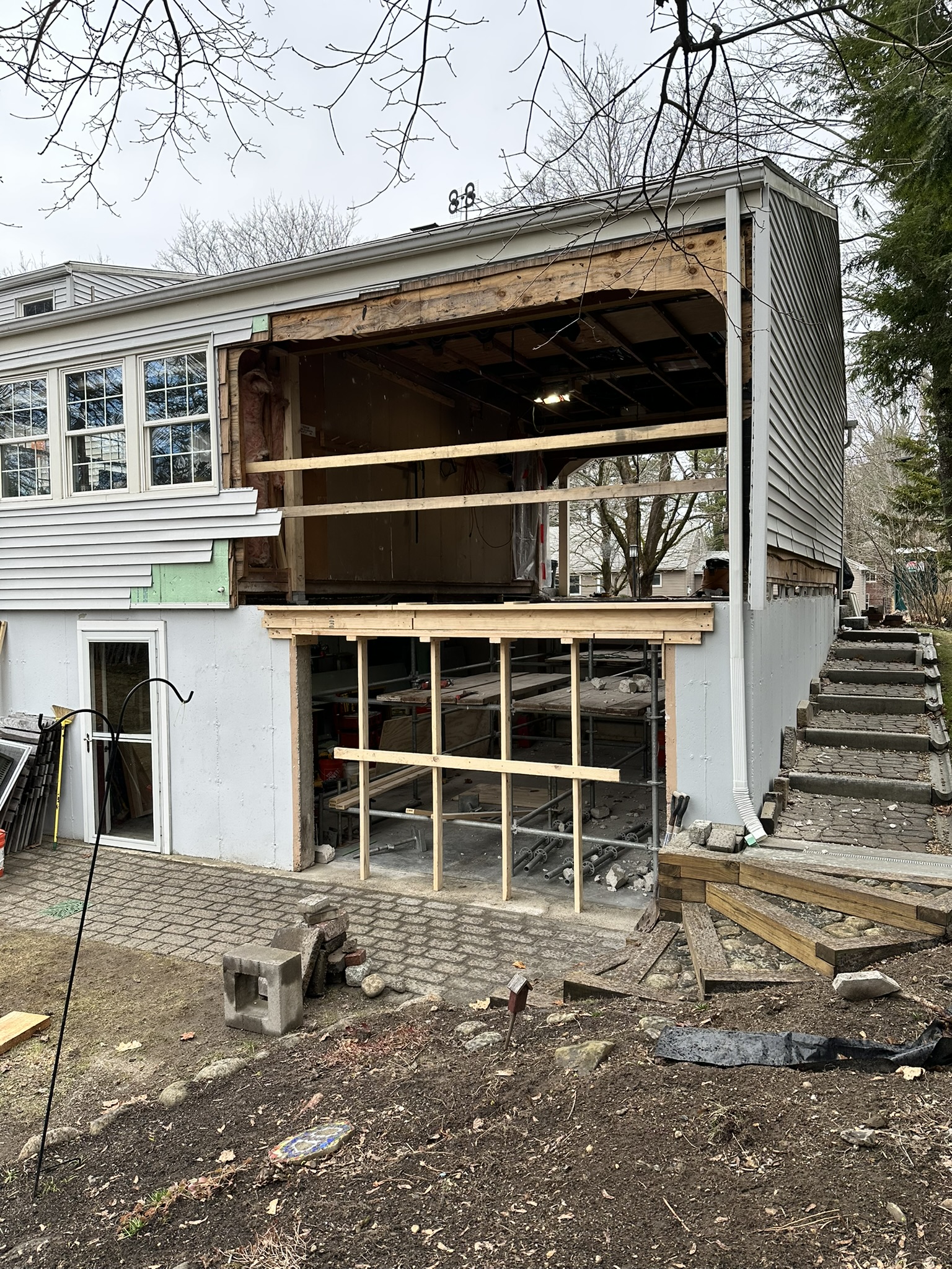Lower level garage