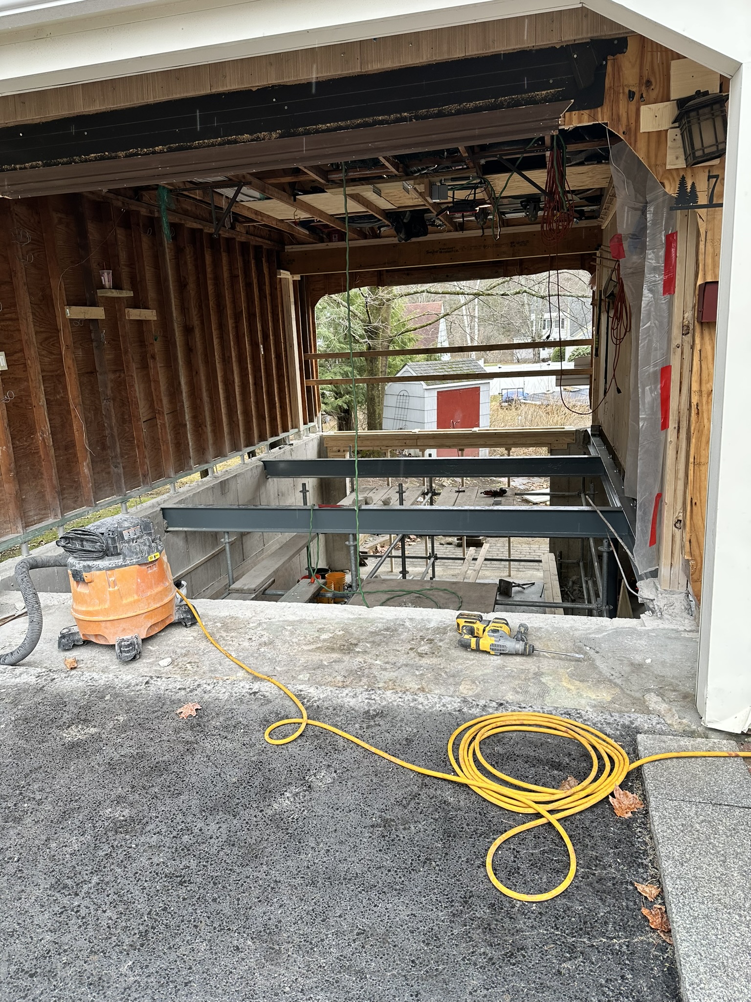 Lower level garage