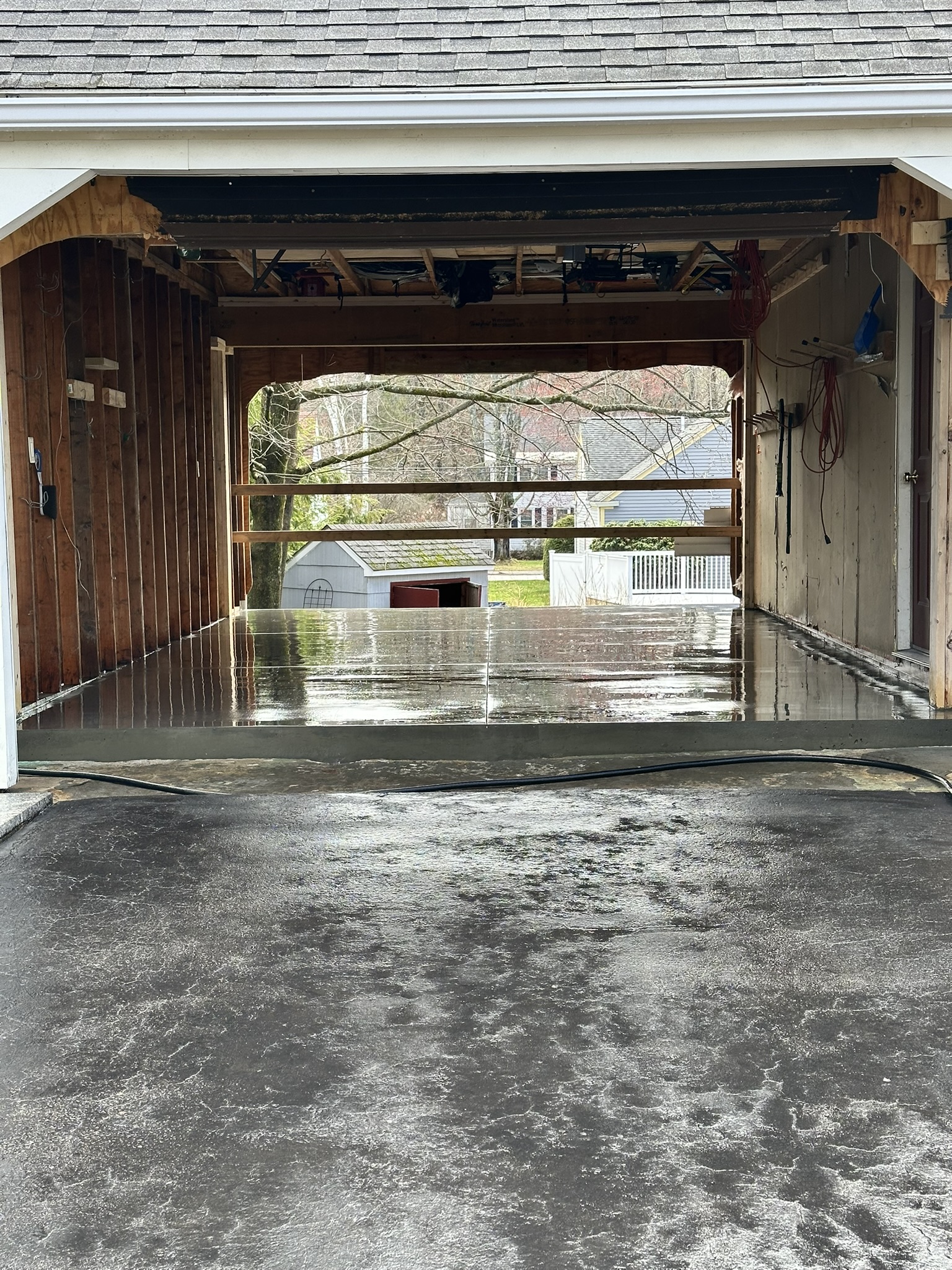 Lower level garage