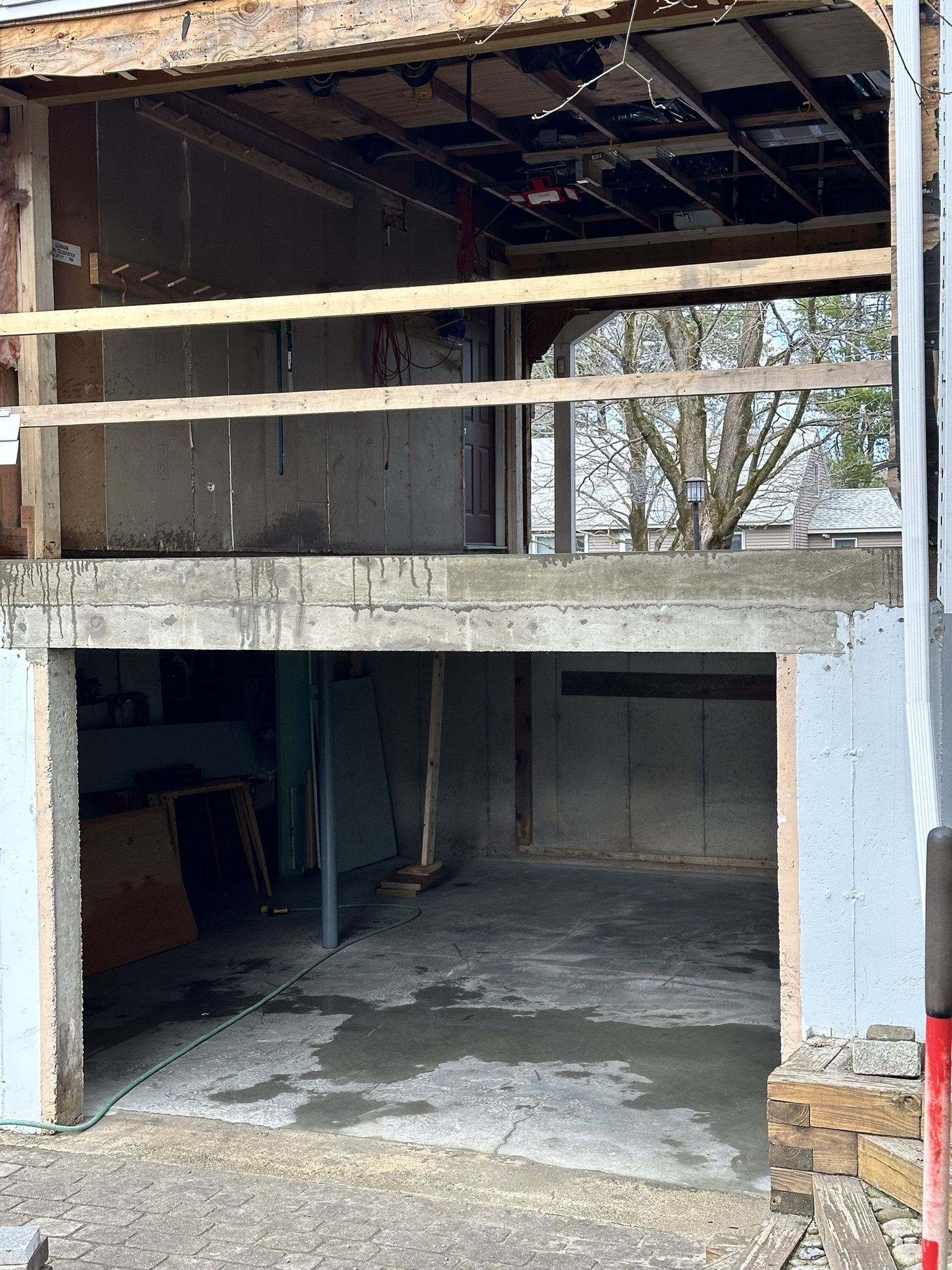 Lower level garage