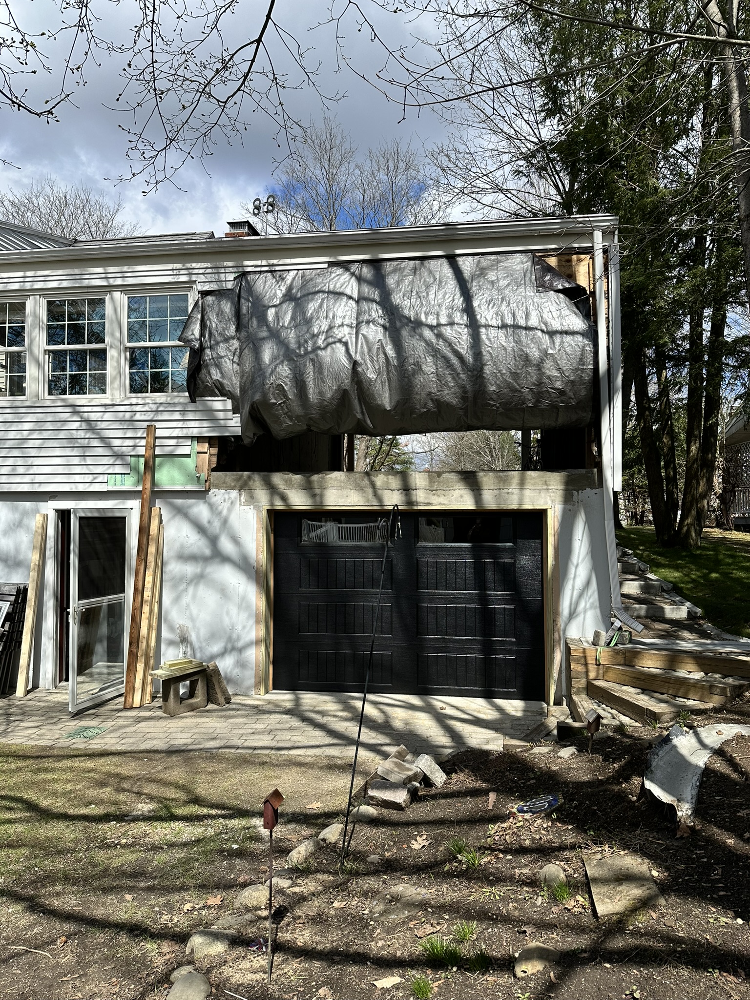 Lower level garage