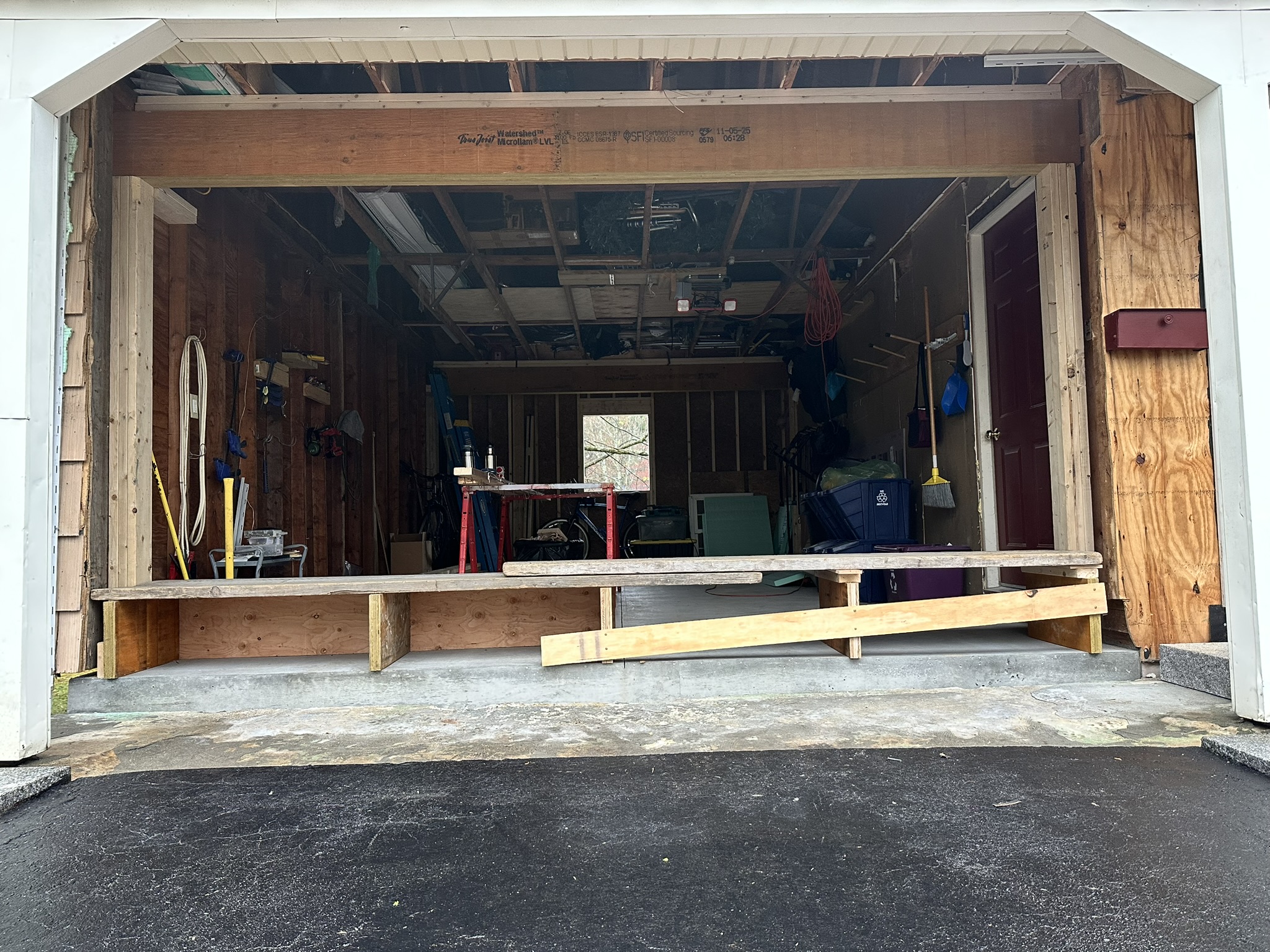 Lower level garage