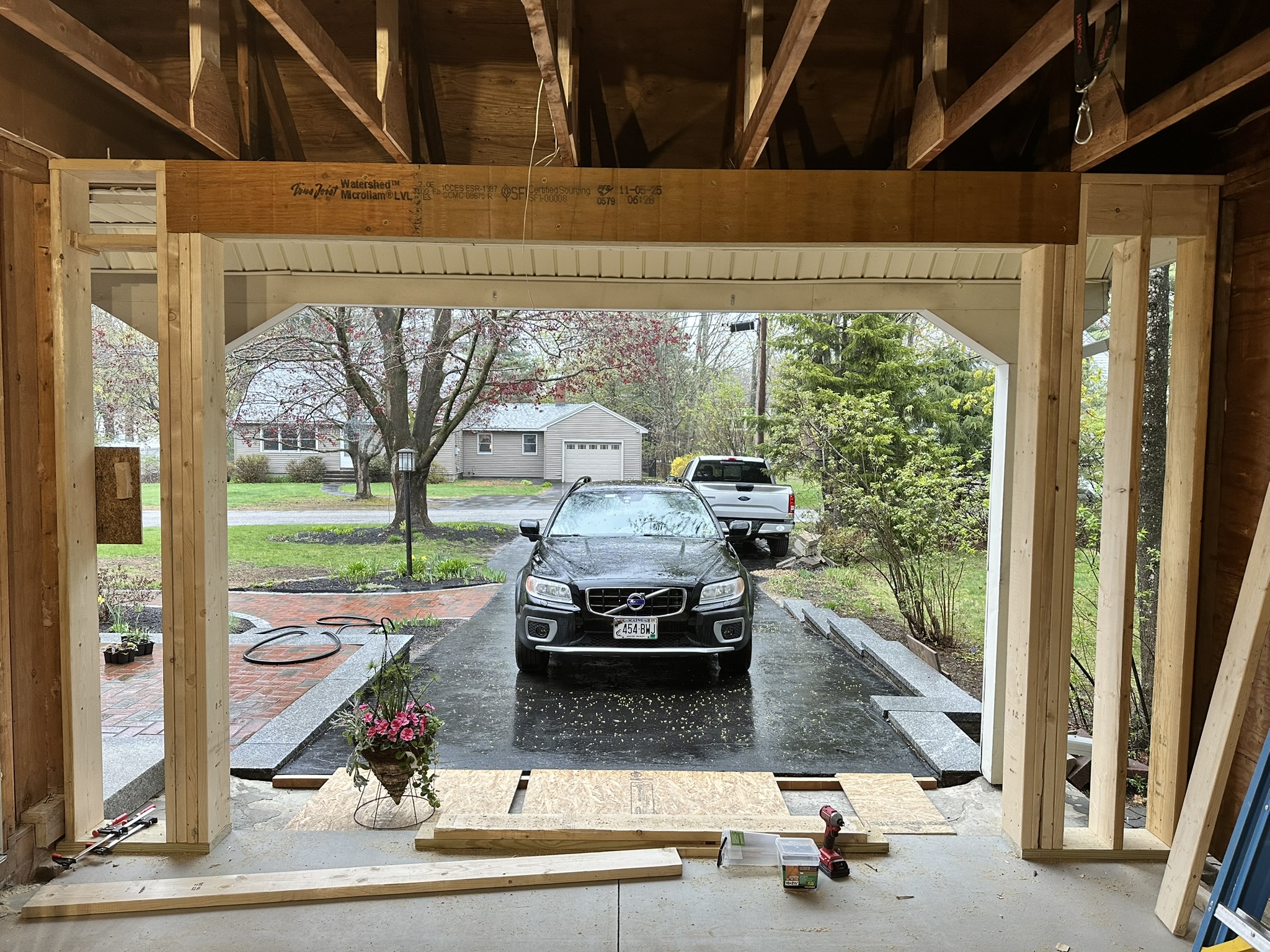 Lower level garage